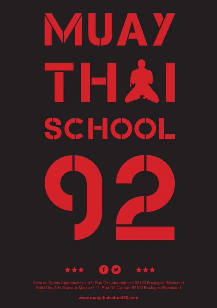 Affiches BLACK MUAY THAI SCHOOL 92 by Coach Riad Bel